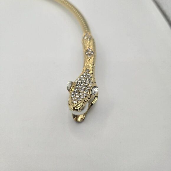 Thalia Sodi Necklace Choker Gold Tone snake Serpent Crystals - Picture 4 of 10